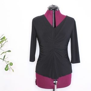 Sold ABStudio Black Three-Quarter Sleeve shirt